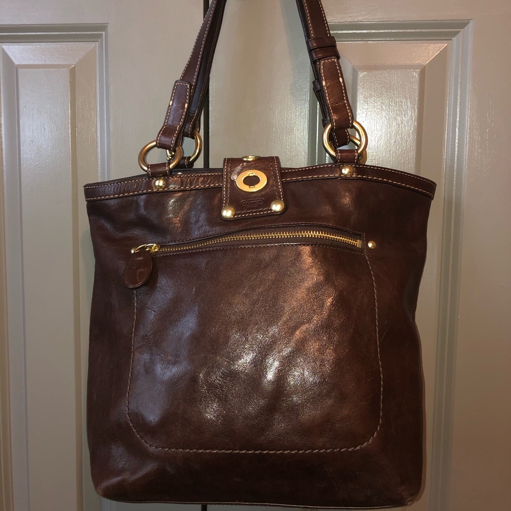Brown Leather Coach purse